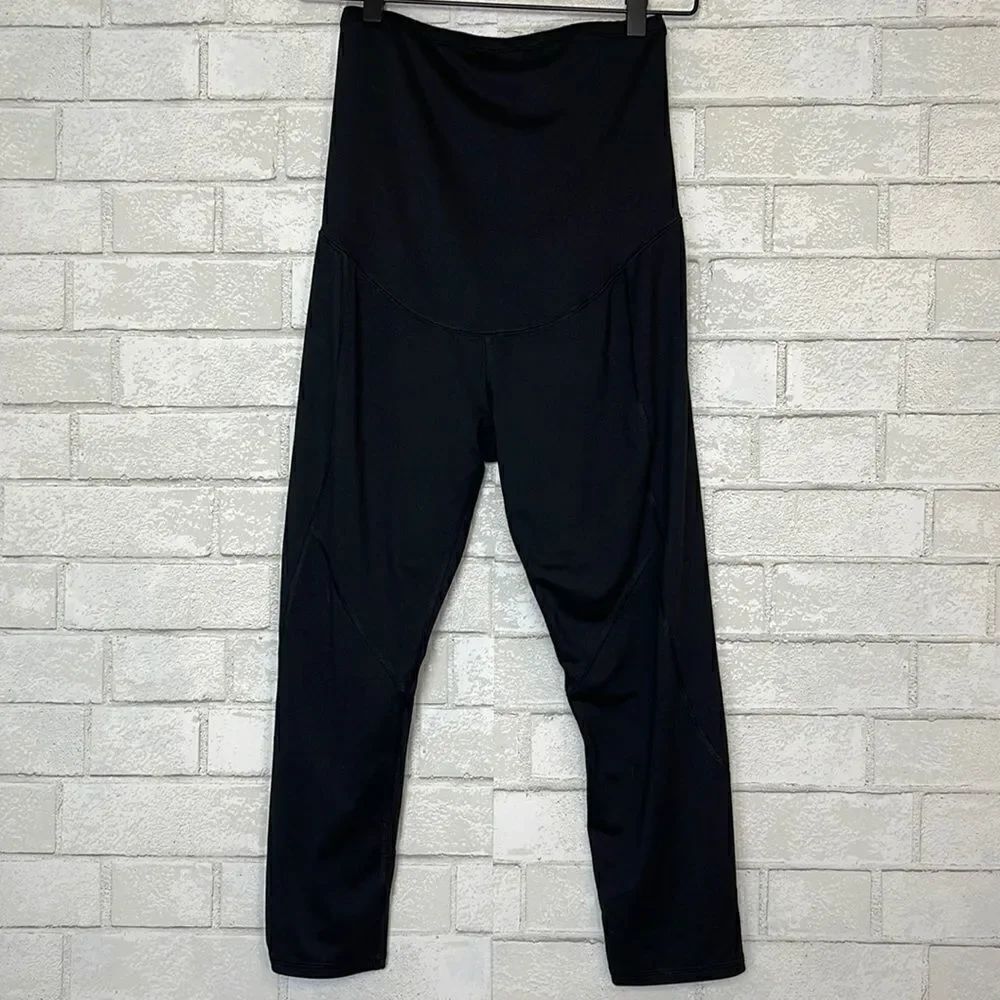 A Glow Black Maternity Leggings L